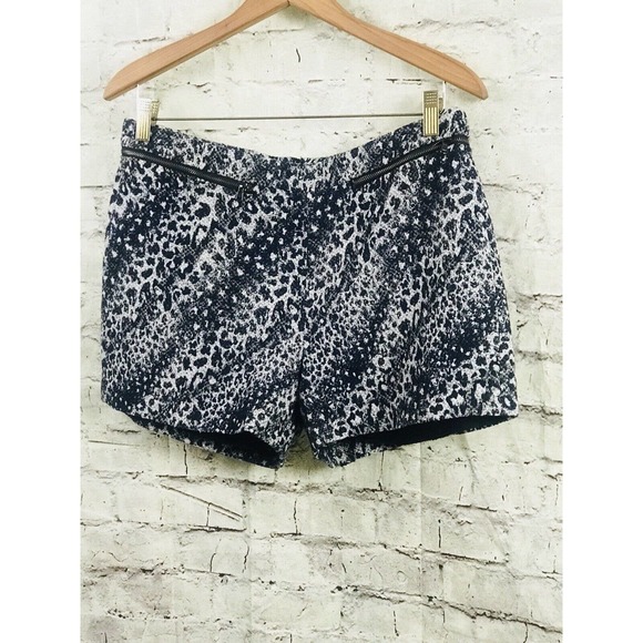 I.CODE by FRENCH IKKS CHEETAH Woven Shorts Zip Pockets Black Blue Gray 3SZ 30 - Picture 1 of 7